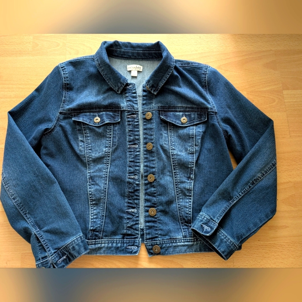 Denim Jacket with Button Details